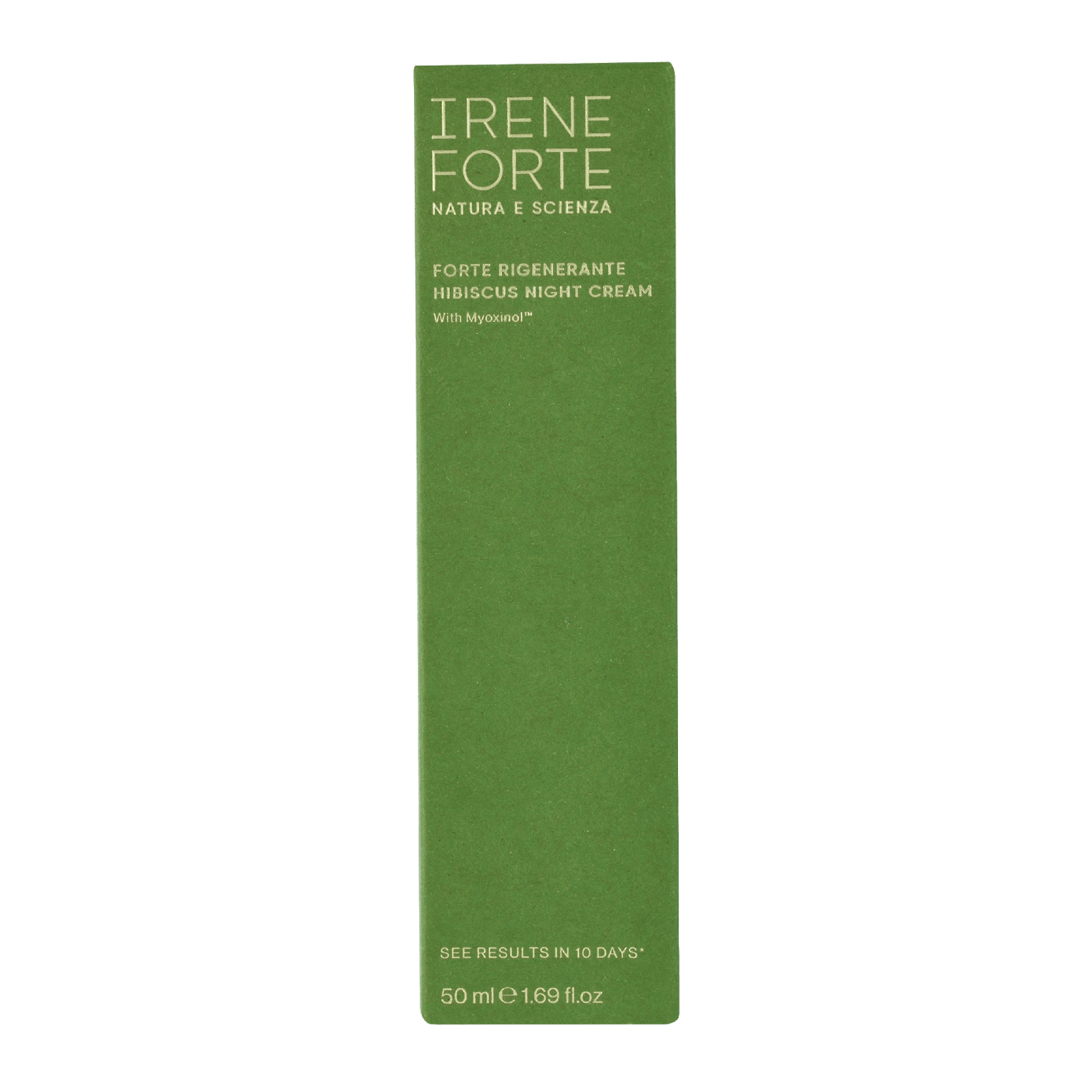 Green packaging of Irene's Forte Night Cream with Myoxinol™