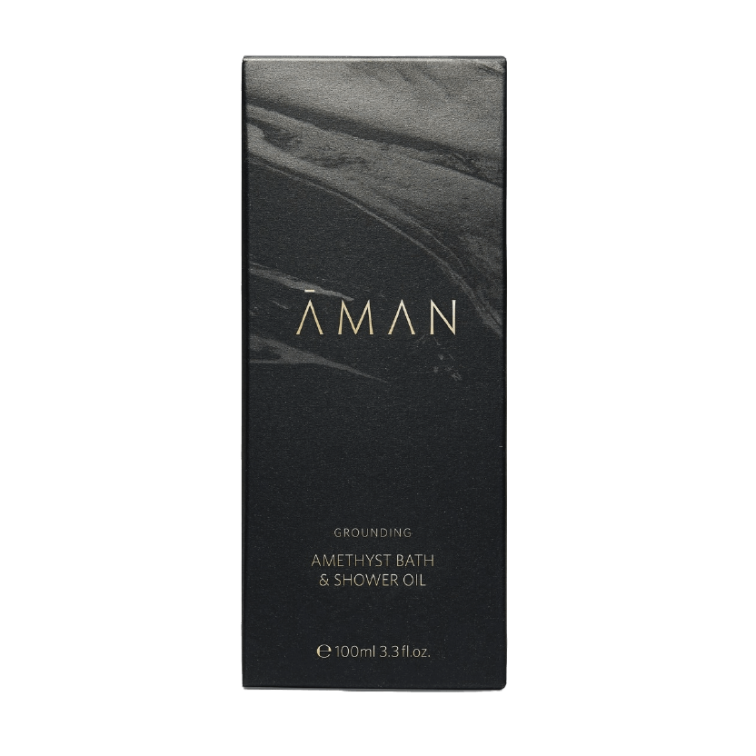 Luxurious packaging of a meditative cleansing ritual that combines the soothing scents of Sandalwood, Amber, and Rose.