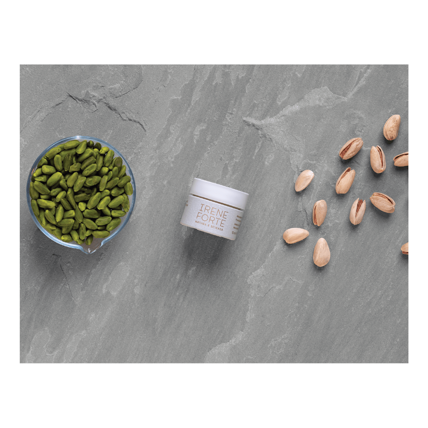 Pistachio ingredient of the Pistachio Lip Balm by Irene Forte skincare