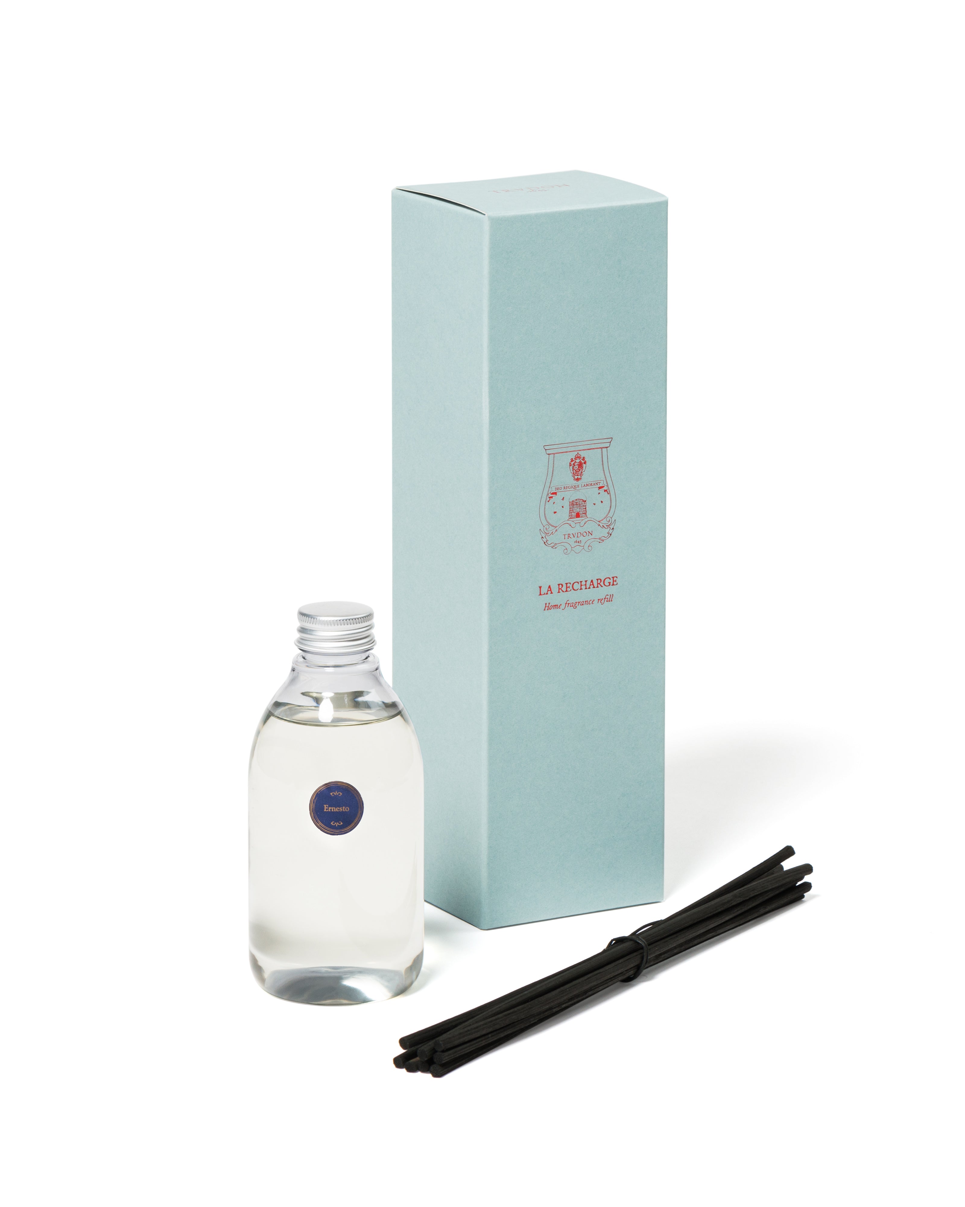 Refill Bottle with a deep & sweet fragrance and 8 natural, black rattan sticks.