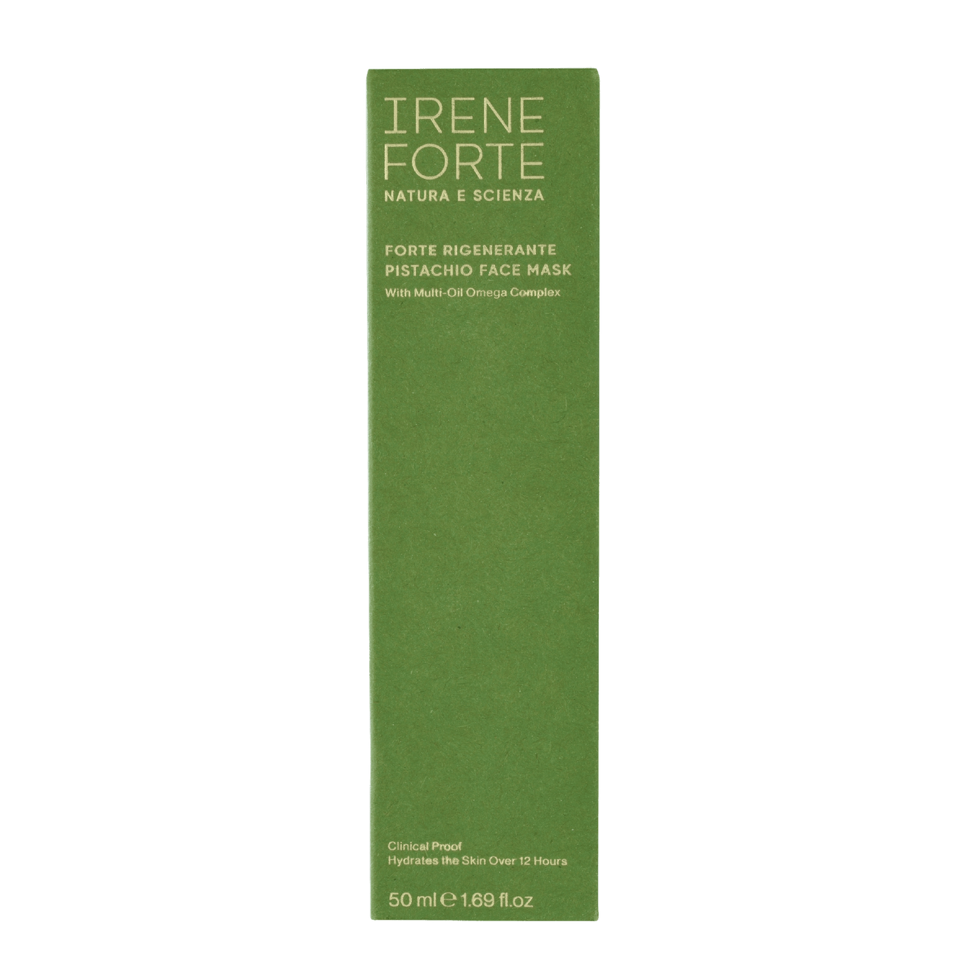 Green luxurious face mask packaging by Irene Forte