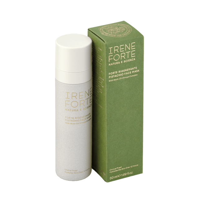 Pistachio Face Mask by luxurious skincare brand Irene Forte green packaging