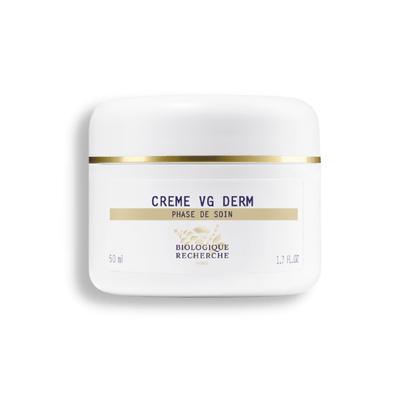 Biologique Recherche Crème VG Derm: Skin comfort and soothing relief with hydrating milk peptides and fatty acids.