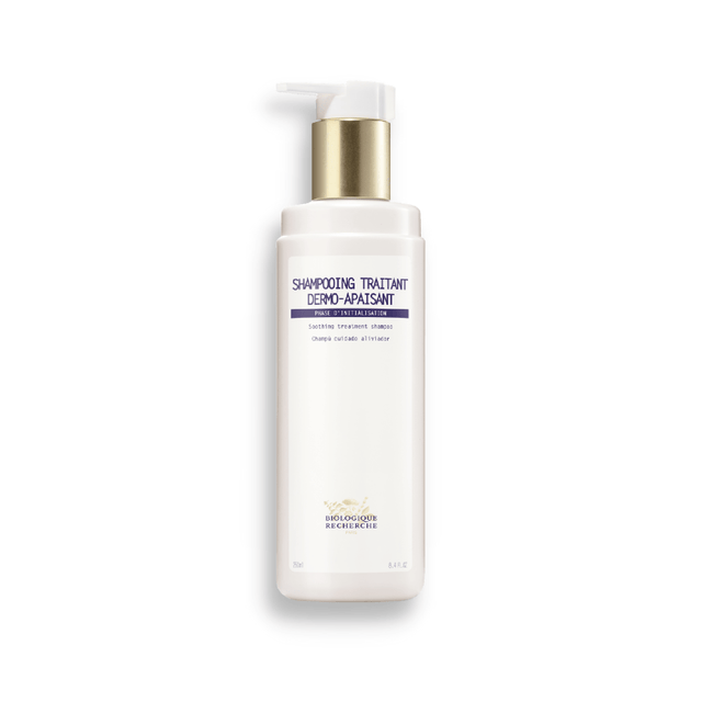 Biologique Recherche Shampooing Traitant Dermo-Apaisant, a scalp-soothing solution for even the most sensitive scalps. 